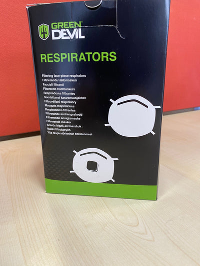 Green Devil P2 Valved Respiratory Disposable Masks (20PK)